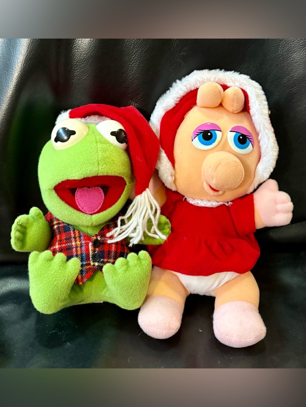 Vintage McDonald’s miss piggy and Kermit the frog plush collectible toys 1988